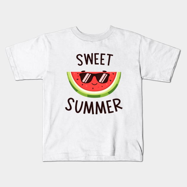 Sweet Summer Watermelon Lover Summer T-shirt Kids T-Shirt by alpha96